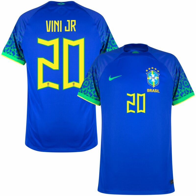 Vini Jr Brasilien Auswärtstrikot Weltmeisterschaft 2022 - Blau