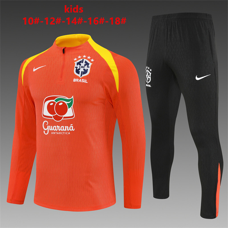 Brazil 2025/26 Ensemble Sport Enfant Orange