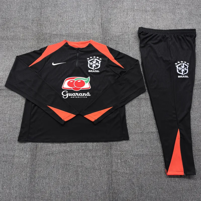 Brazil 2025/26 Ensemble Sport Enfant Noir