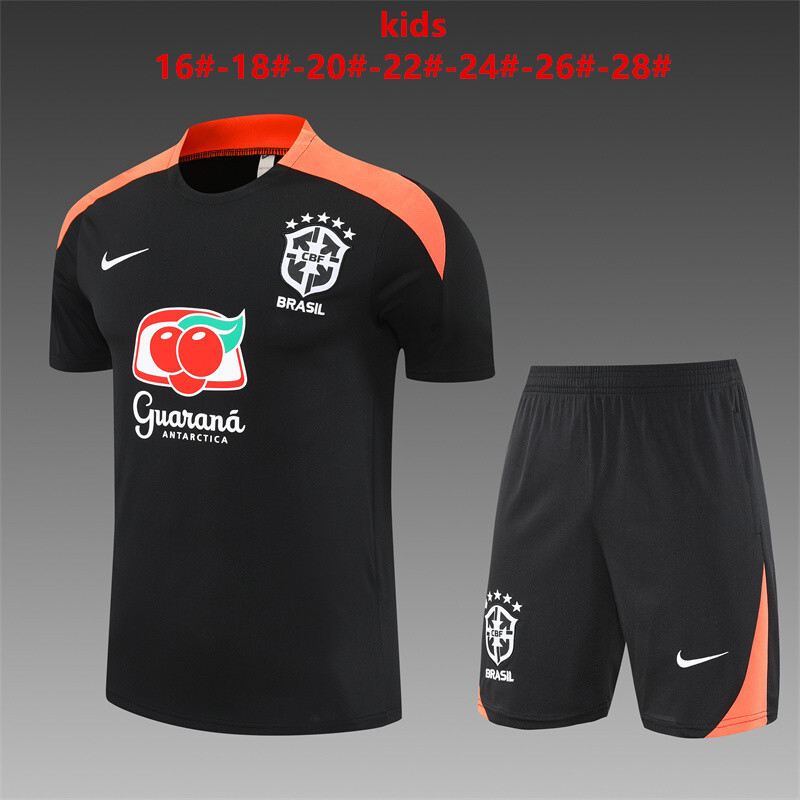 Brazil 2025/26 Set Allenamento Bambino nero
