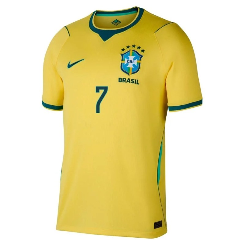 Brésil VINI JR 2026/27 Maillot Domicile Enfant Jaune