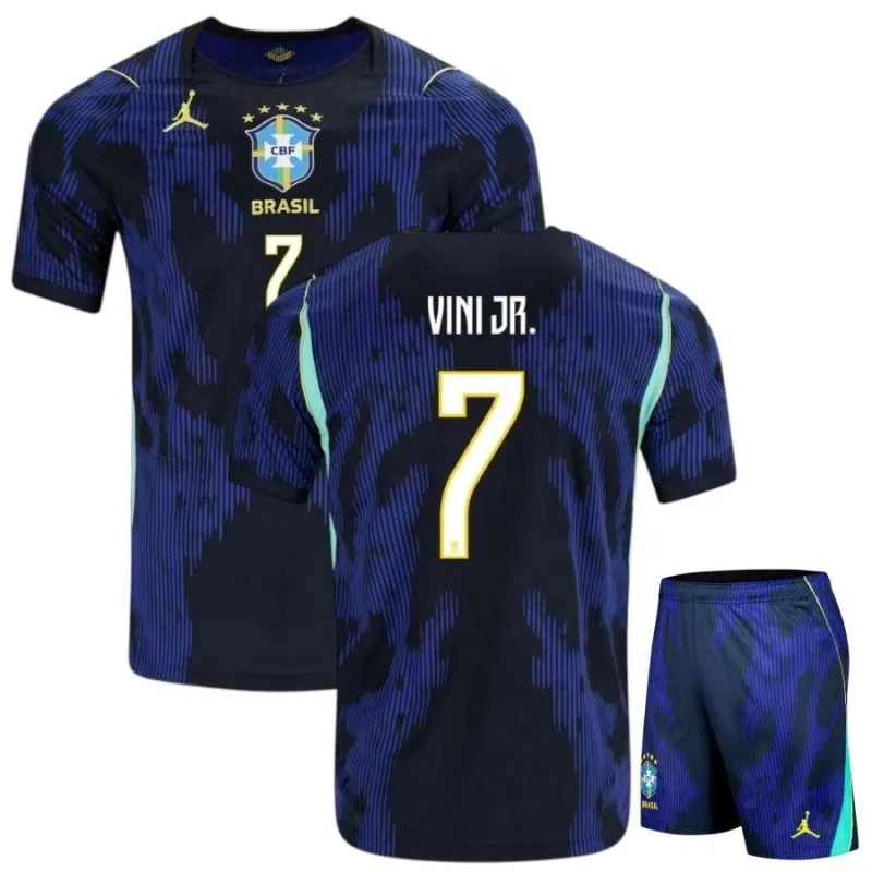 Conjunto Niño Visitante Brasil VINI JR 2026/27 Azul