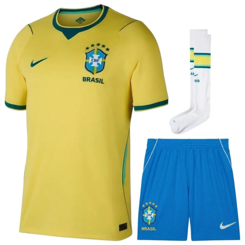 Brasile 2026/27 set maglia casa bambino giallo