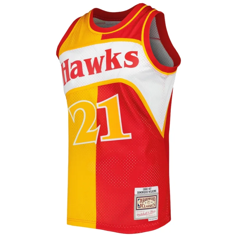 Camiseta Dominique Wilkins Atlanta Hawks Mitchell & Ness 86/87 HWC Retro