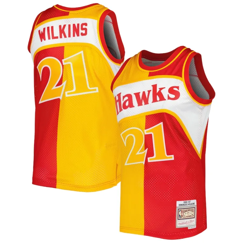 Camiseta Dominique Wilkins Atlanta Hawks Mitchell & Ness 86/87 HWC Retro