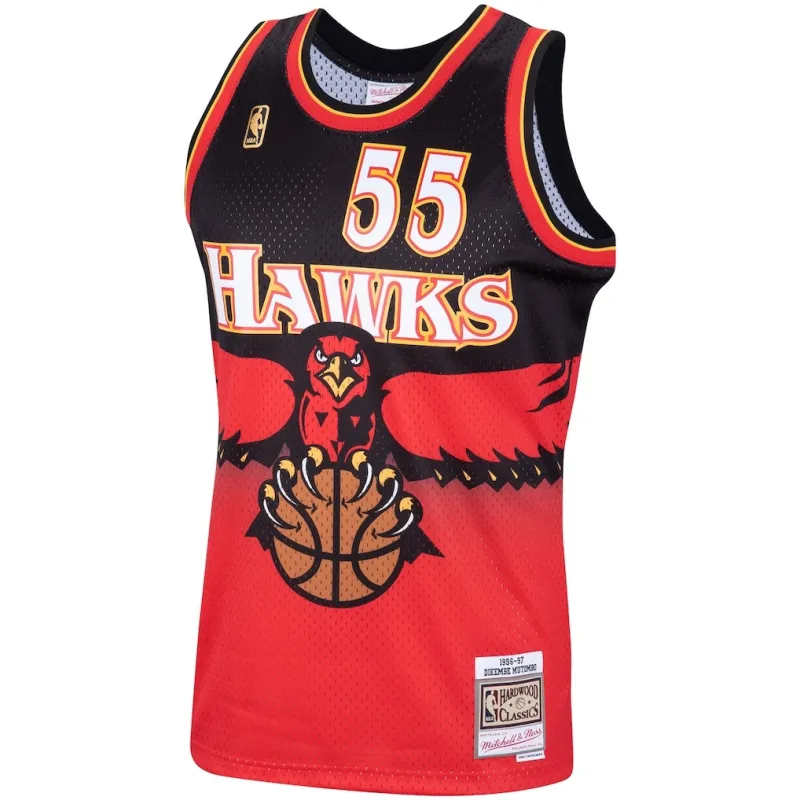 Atlanta Hawks Dikembe Mutombo Swingman Jersey - Black/Red