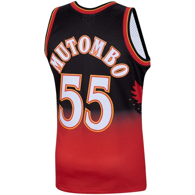 Atlanta Hawks Dikembe Mutombo Swingman Jersey - Black/Red