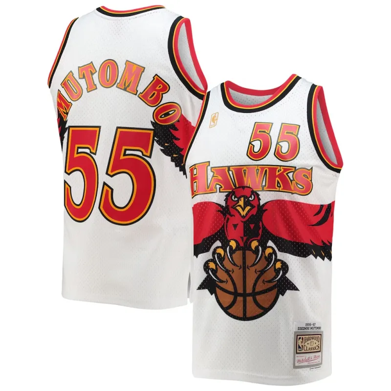 Atlanta Hawks Dikembe Mutombo 1996/97 Swingman Trikot - Weiß