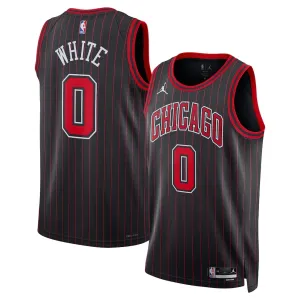 Chicago Bulls Coby White Swingman Jersey - Statement Edition - Black