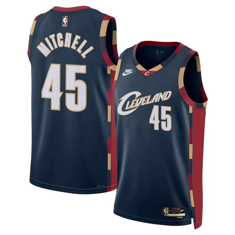 Cleveland Cavaliers Maglia Swingman Donovan Mitchell - Edizione Classica - Blu Marino