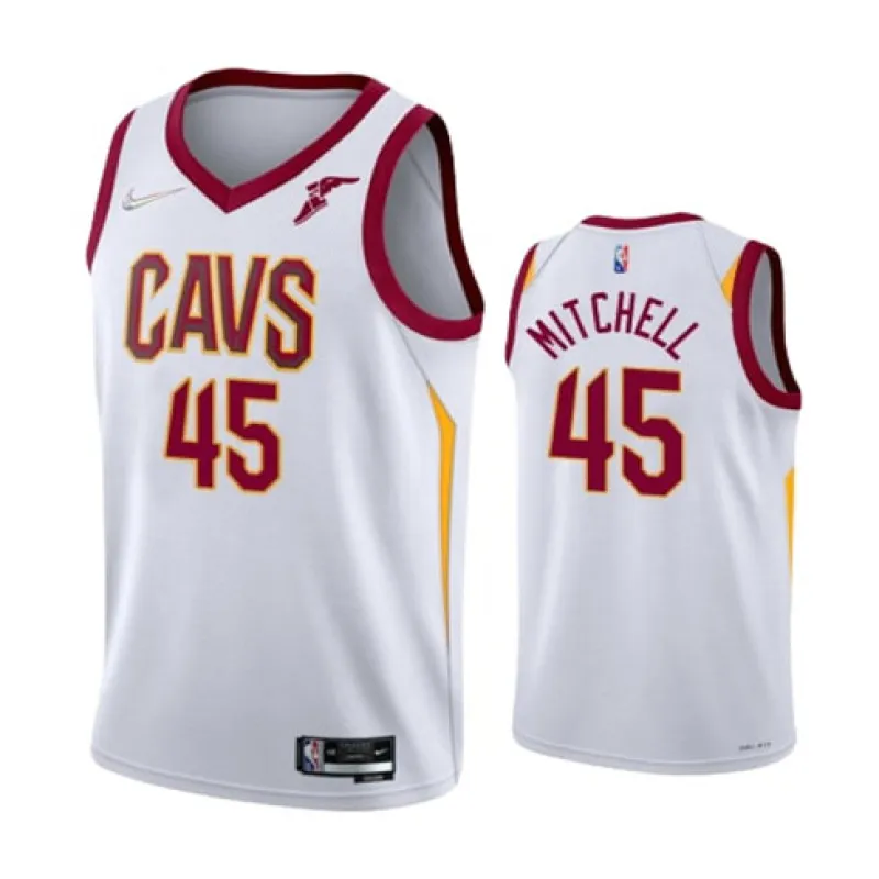 La camiseta de Donovan Mitchell, Cleveland Cavaliers 2021/22 - Edición Asociación - Blanco