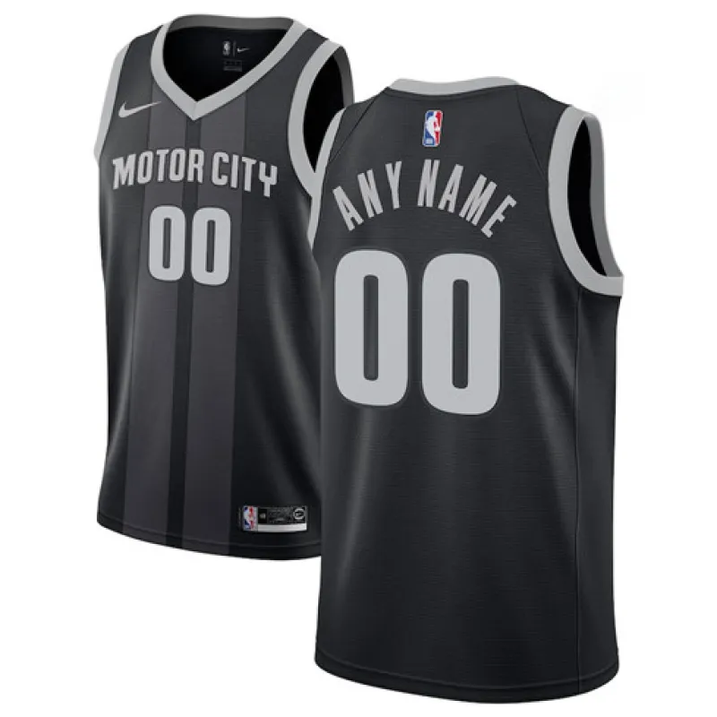 Stile personalizzato, Detroit Pistons, 2018/19 - Edizione Città - Nero