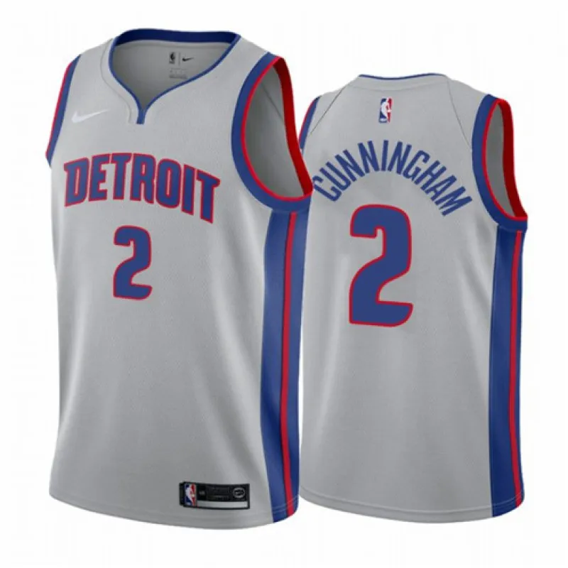 La maglia di Cade Cunningham, Detroit Pistons, 2020/21 - Edizione Dichiarazione - Grigio