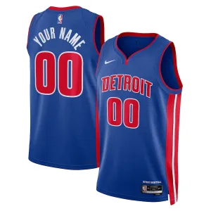 Detroit Pistons Unisex Swingman Custom Jersey - Icon Edition - Blue