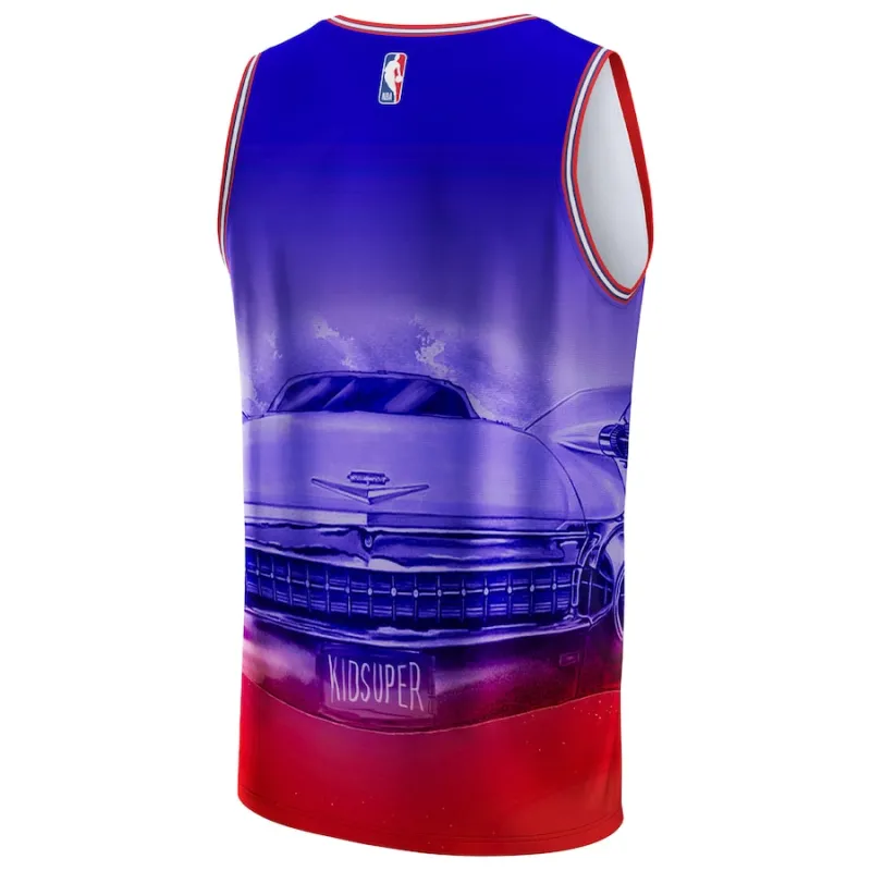Detroit Pistons NBA und KidSuper Studios von Fanatics Unisex Heimat-Trikot - Rot
