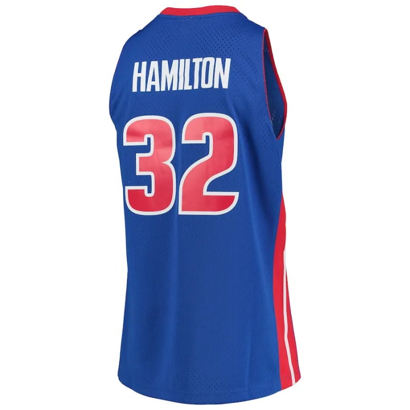 Camiseta Richard Hamilton Detroit Pistons Mitchell & Ness 2003/04 Hardwood Classics