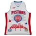 Detroit Pistons Maillot de mode Hardwood Classics de Mitchell & Ness x Tats Cru - Blanc