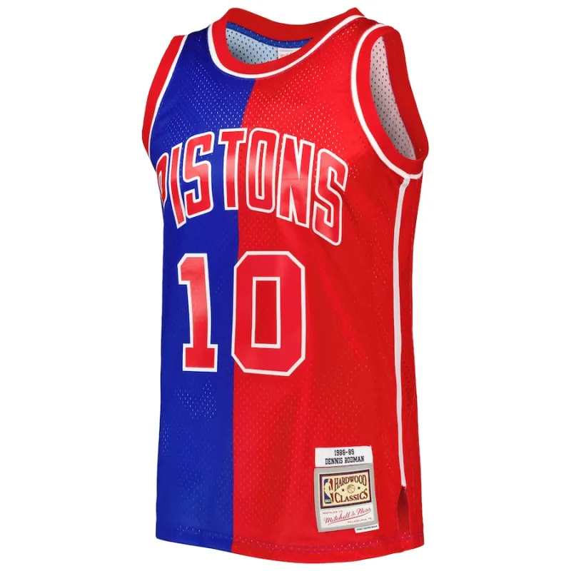 Dennis Rodman Detroit Pistons Mitchell & Ness Hardwood Classics 1988/89 Split Swingman Trikot