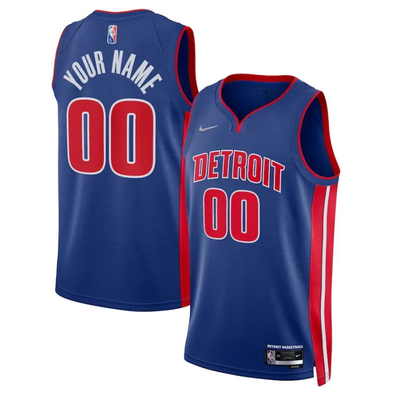 Detroit Pistons 2021/22 Diamond Swingman maßgeschneidertes Trikot - Icon-Edition - Blau
