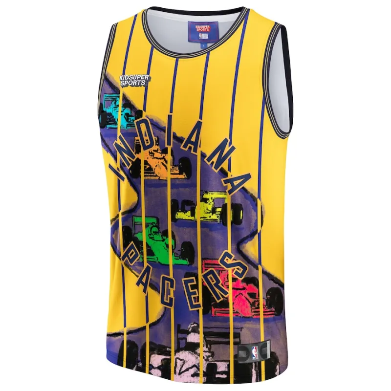 Indiana Pacers, NBA and KidSuper Studios Unisex Hometown Jersey - Gold