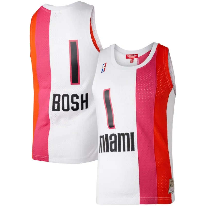 Maglia Chris Bosh Miami Heat Mitchell & Ness donna 2011/12 Hardwood Classics Swingman
