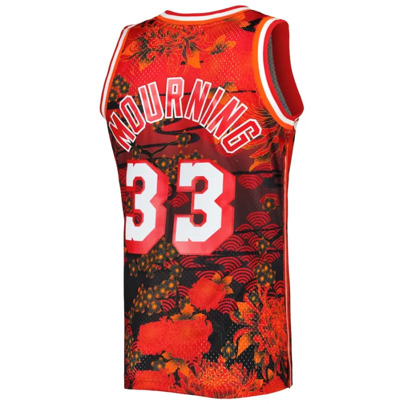 Alonzo Mourning Miami Heat Mitchell & Ness 1996/97 Hardwood Classics Lunar New Year Jersey
