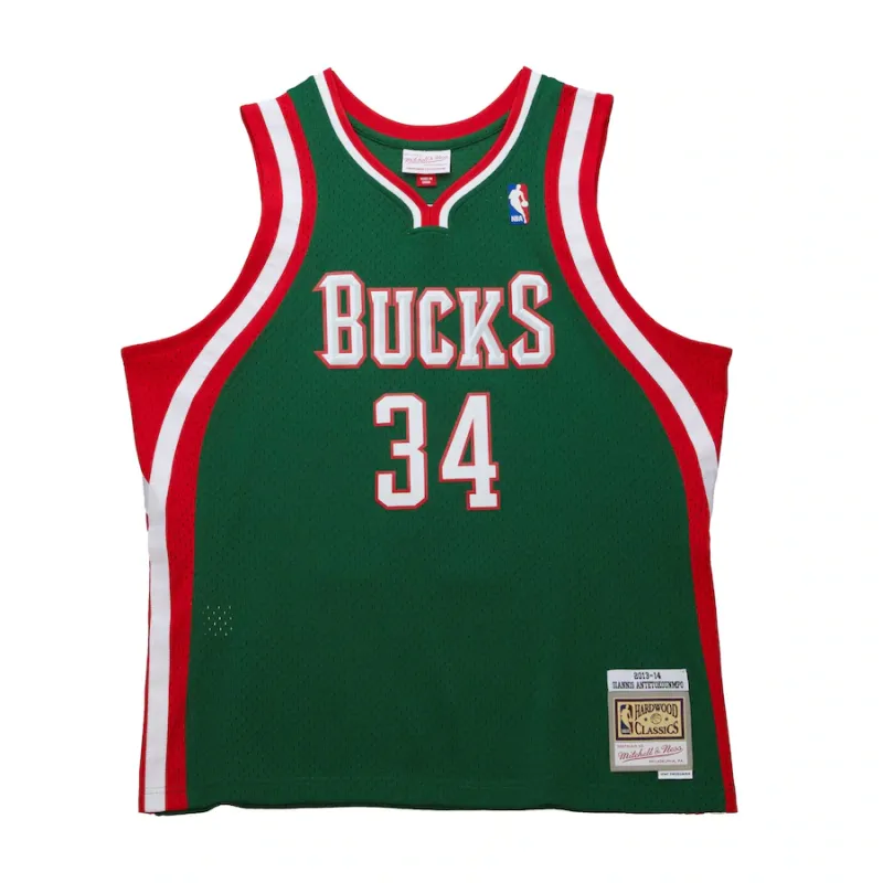 Camiseta Giannis Antetokounmpo Bucks 2013-14 - Mitchell & Ness HWC
