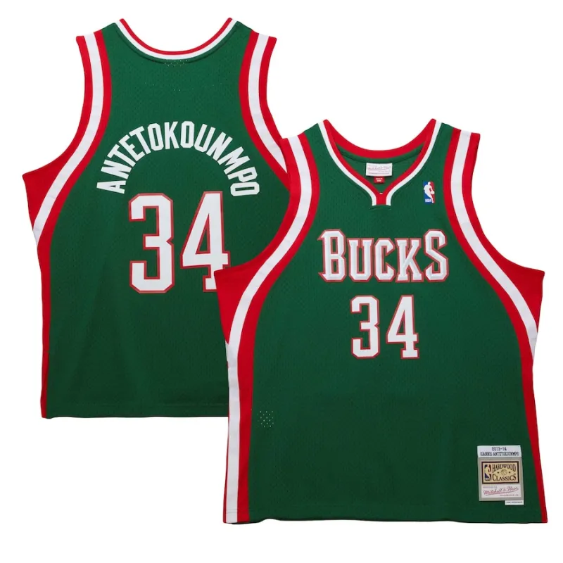 Camiseta Giannis Antetokounmpo Bucks 2013-14 - Mitchell & Ness HWC