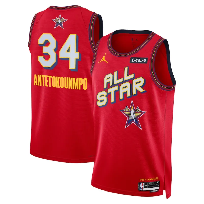 Jordan Giannis Antetokounmpo 2025 NBA All-Star Game Red Unisex Jersey