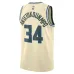Milwaukee Bucks Giannis Antetokounmpo 2025/26 Jersey - City Edition - Cream
