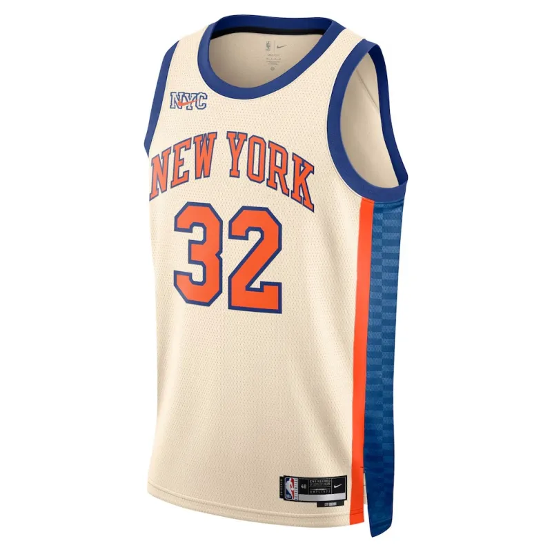 New York Knicks Karl-Anthony Towns 2025/26 City Edition Swingman Jersey Cream
