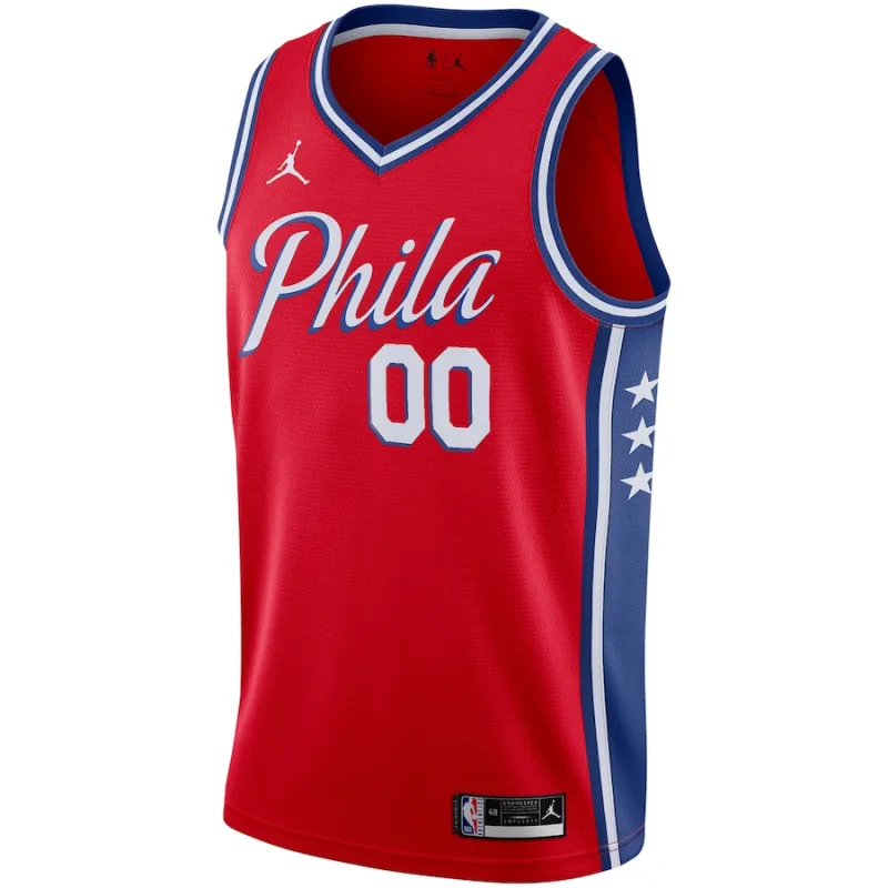 Philadelphia 76ers Jordan Brand Camiseta personalizada Swingman - Edición Declaración - Rojo