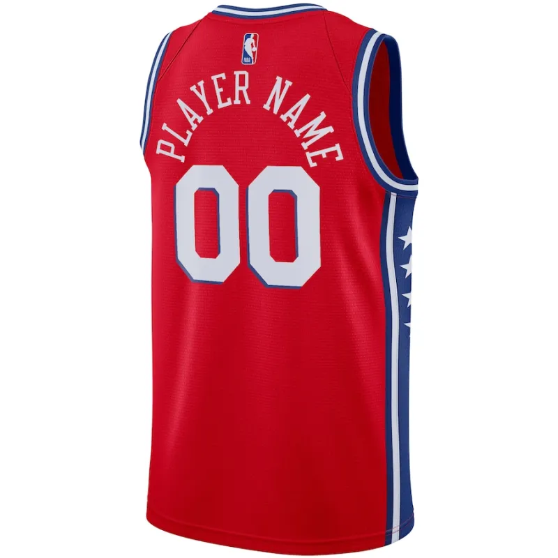 Philadelphia 76ers Jordan Brand Camiseta personalizada Swingman - Edición Declaración - Rojo