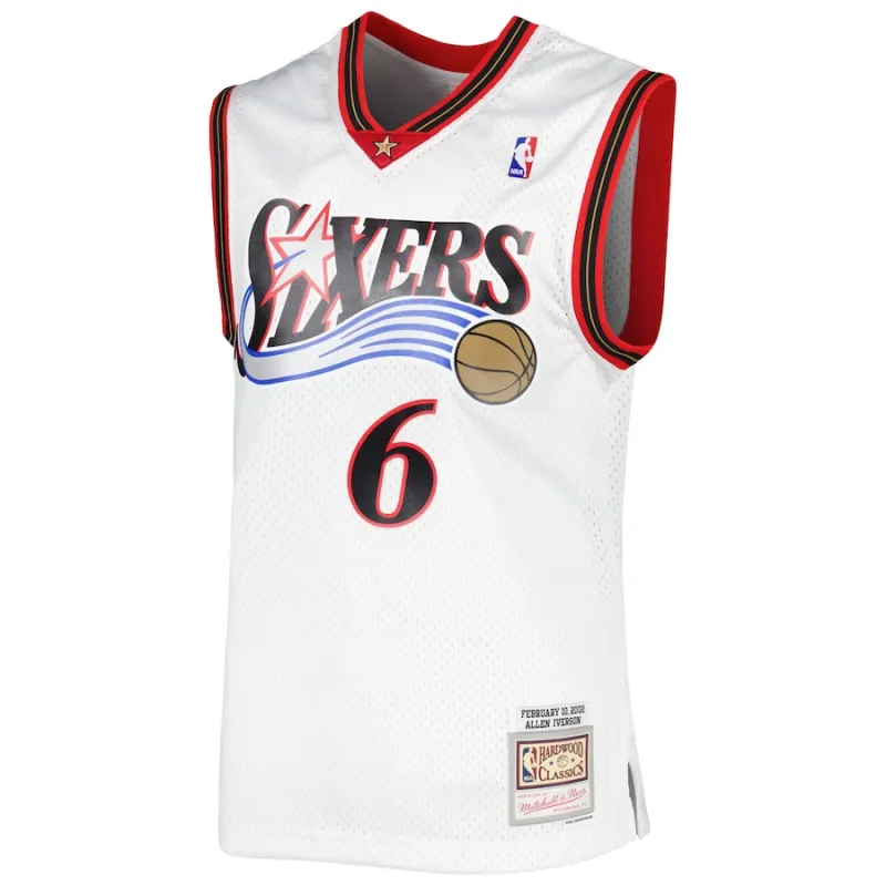 Allen Iverson Philadelphia 76ers Mitchell & Ness Maillot Swingman de l'Édition Classique 2001/2002 - Blanc