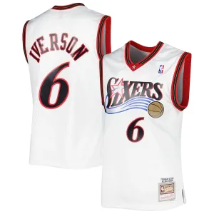 Allen Iverson Philadelphia 76ers Mitchell & Ness 2001/02 Classic Edition Swingman Jersey - White