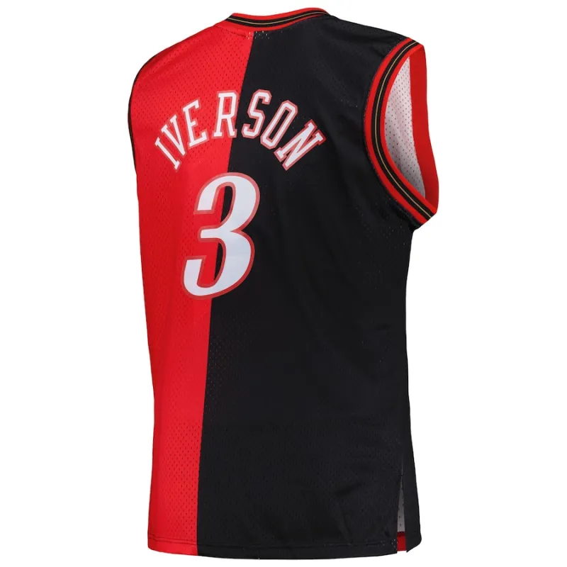 Allen Iverson Philadelphia 76ers Mitchell & Ness Hardwood Classics 2000/01 Big & Tall Split Swingman Jersey
