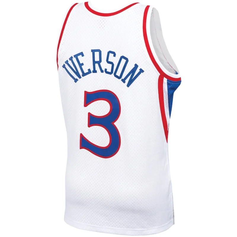 Allen Iverson Philadelphia 76ers Mitchell & Ness 1996/1997 Klassische Edition Swingman Jersey - Weiß