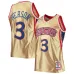 Allen Iverson Philadelphia 76ers Mitchell & Ness Maglia Throwback Classica 1996/1997 per il 75º Compleanno - Oro
