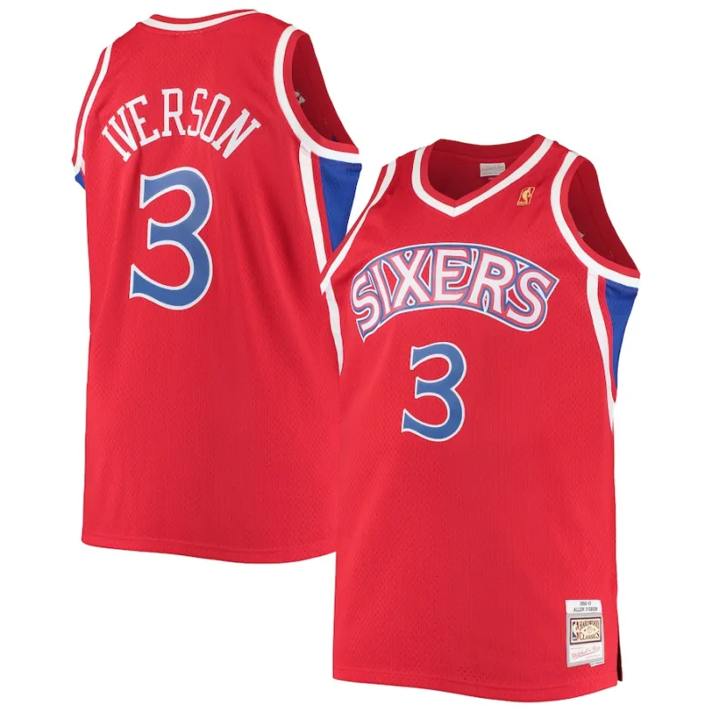Allen Iverson Philadelphia 76ers Mitchell & Ness 1996/1997 Big & Tall Classiques Hardwood Maillot Swingman - Rouge