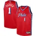 James Harden Philadelphia 76ers Marca Jordan Camiseta Swingman para Jóvenes - Edición Statement - Rojo