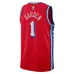 James Harden Philadelphia 76ers Marca Jordan Camiseta Swingman Unisex - Edición Statement - Rojo