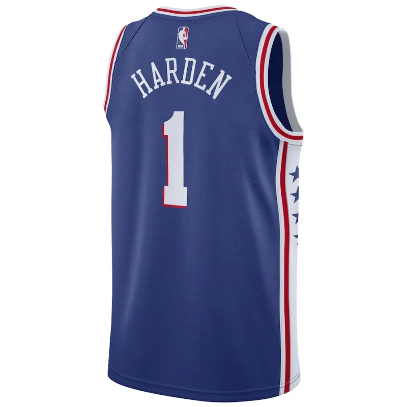 James Harden Philadelphia 76ers Maglia Swingman - Edizione Icone - Blu Reale