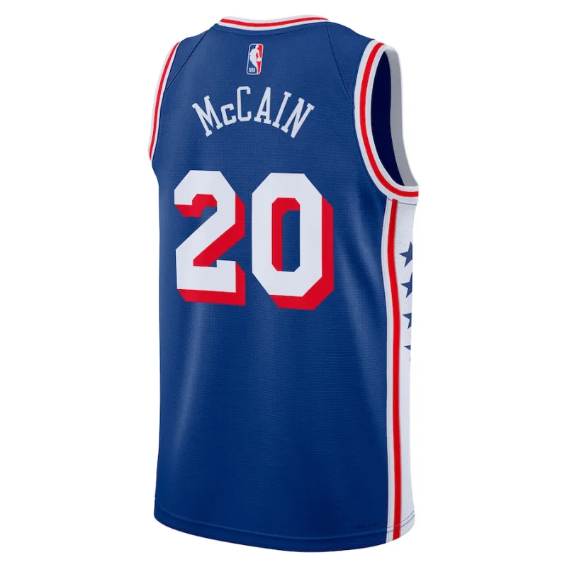 Jared McCain Philadelphia 76ers Swingman Jersey - Icon Edition - Royal Blue