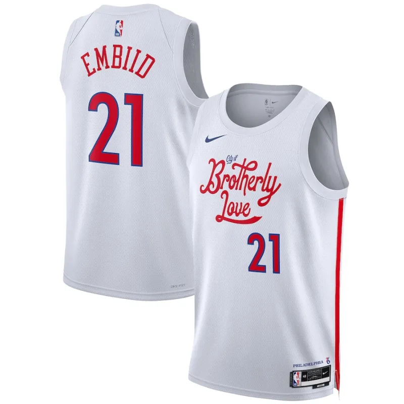 Joel Embiid Philadelphia 76ers Unisex 2022/23 Season Swingman Jersey - City Edition - White