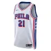 Joel Embiid Philadelphia 76ers Maillot Swingman Unisexe - Édition Association - Blanc