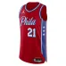 Joel Embiid Philadelphia 76ers Camiseta del Jugador Auténtica de Jordan Brand - Edición de Declaración - Rojo