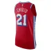 Joel Embiid Philadelphia 76ers Camiseta del Jugador Auténtica de Jordan Brand - Edición de Declaración - Rojo