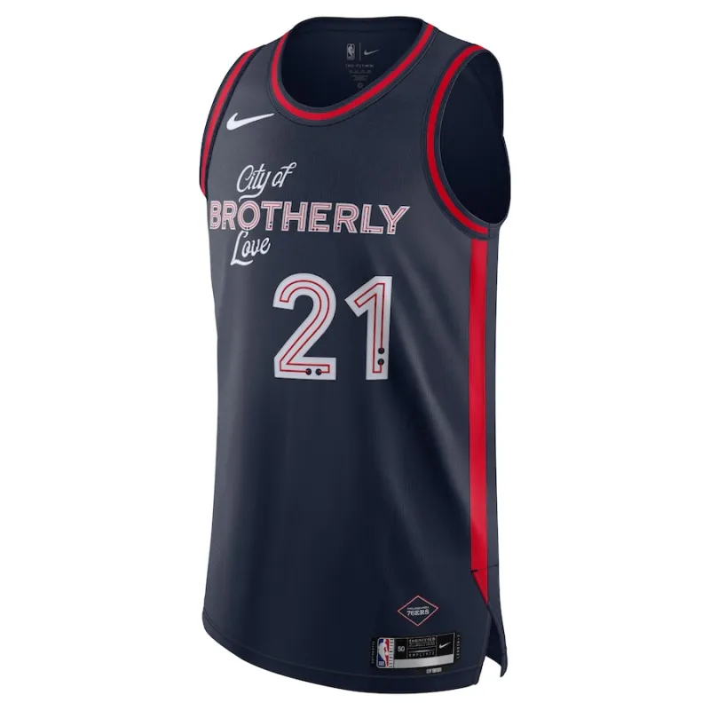 Joel Embiid Philadelphia 76ers Maillot de Réplique - Édition Ville - Bleu Marine