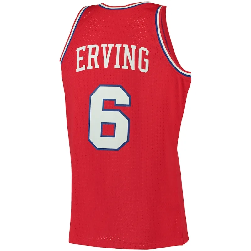 Julius Erving Philadelphia 76ers Mitchell & Ness Women's 1982/83 Classic Hardwood Classics Jersey - Red