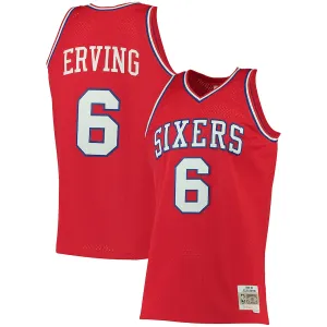 Julius Erving Philadelphia 76ers Mitchell & Ness Women's 1982/83 Classic Hardwood Classics Jersey - Red